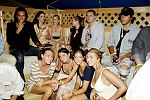 Anna Anisimova(left stripes) and friends