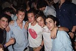 Baron Hilton, friends<br>Baron Hilton